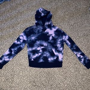 Purple and Blue Champion hoodie. size small